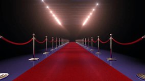 The red carpet before an important event is illuminated by spotlights. The last 10 seconds are looped. - Powered by Shutterstock - Get 15% off with code: PIKWIZARD15