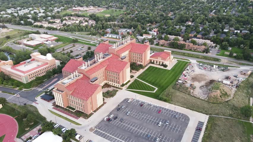 aerial shot of colorado university , Boulder Colorado