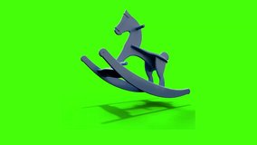 Wooden toy rocking horse on green screen - Powered by Shutterstock - Get 15% off with code: PIKWIZARD15