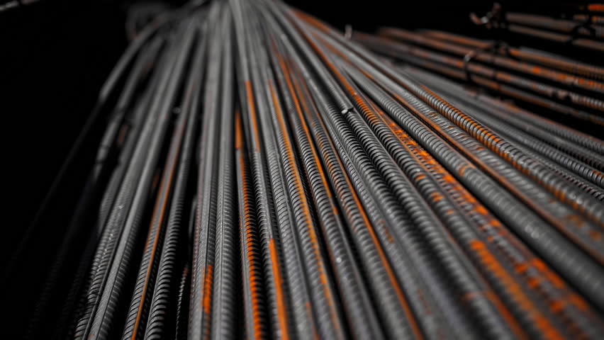 Construction metal rods for concrete Royalty-Free Stock Footage #1103721991