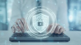 Network security system. Personal data information on computer. Storage cyber protect technology. Concept of finance data privacy and vpn service protection. Blockchain and crypto wallet background - Powered by Shutterstock - Get 15% off with code: PIKWIZARD15