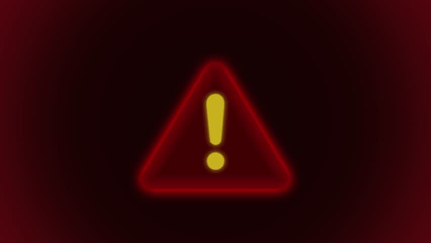 art illustration video background graphic motion animation 4k quality footage design concept of warning sign