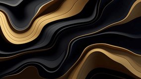 Luxury liquid motion video background, colored layered forms, wave paper cut, multi-layered color fields, multilayered folding graphics, sculptural paper fluid with slow dissolving effect