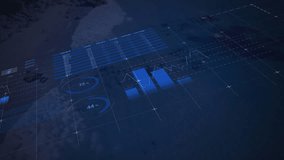 Animation of statistical data processing against aerial view of beach. Computer interface and business data technology concept - Powered by Shutterstock - Get 15% off with code: PIKWIZARD15
