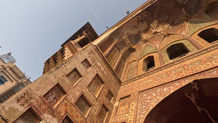 Mosque Wazir khan Lahore Pakistan Beautiful Entrance View  Royalty-Free Stock Footage #1103746235