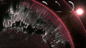 Animation of stock market data processing over a globe and bright light spot on black background. Global economy and business technology concept - Powered by Shutterstock - Get 15% off with code: PIKWIZARD15