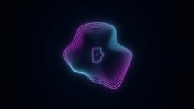 Abstract 3D render neon circle. Purple neon circles abstract futuristic hi-tech motion background seamless loop. Video 3d animation neon round frame, circle, ring shape, empty space, ultraviolet light - Powered by Shutterstock - Get 15% off with code: PIKWIZARD15