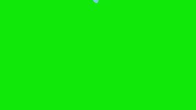 Cartoon water drop transition animation on green screen. Cartoon water transition animation with key color. 4K video
