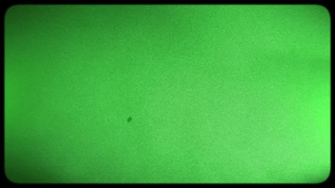 Effect of an old TV with a kinescope on a green screen. Chromakey vintage TV with damages, scratches, flicker and retro effect. วิดีโอสต็อก