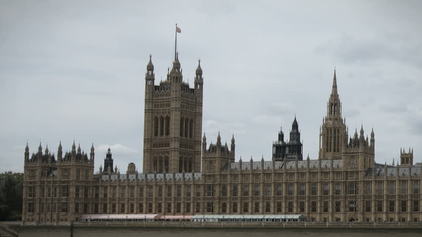 LONDON, ENGLAND - JULY 01: Houses of Parliament time-lapse on July 01, 2010 in