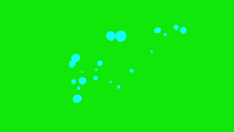 Cartoon water bubbles animation on a green background. Water bubbles animation with key color. 4K video – Video có sẵn