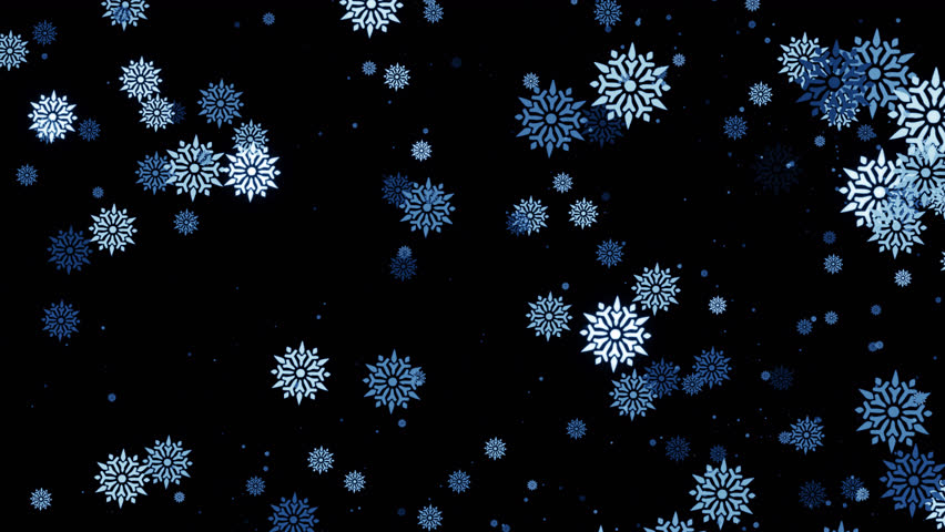 Snowflakes transition on alpha background in 4K