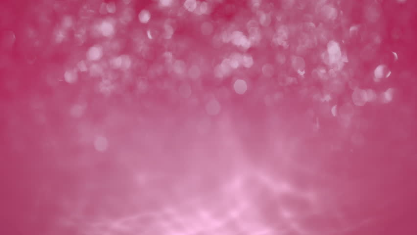 Abstract pink rose sparkling water bokeh glitter mock-up loop background. Concept 3D animation for luxury showcase product packshot backplate. Elegant spring and summer season backdrop template.