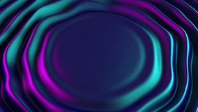 Colorful 3d render abstract background. Bright pulse surface motion video for creative presentation. Futuristic liquid wave animation texture. Seamless loop.