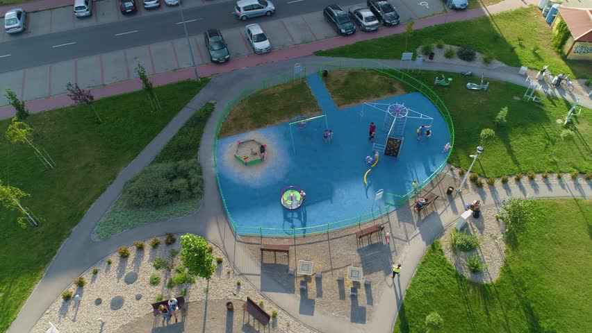 Playground Osiedle Jagiellonskie Biala Podlaska Plac Zabaw Aerial View Poland