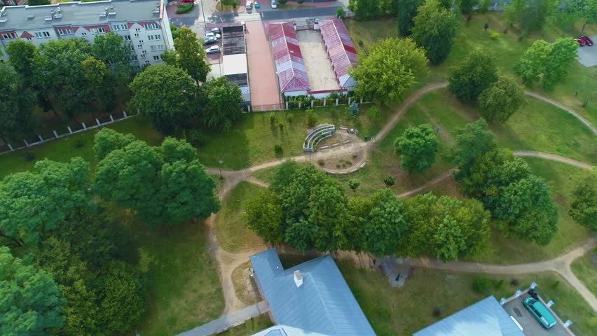 Park Hospital Complex Biala Podlaska Zespol Szpitalny Aerial View Poland