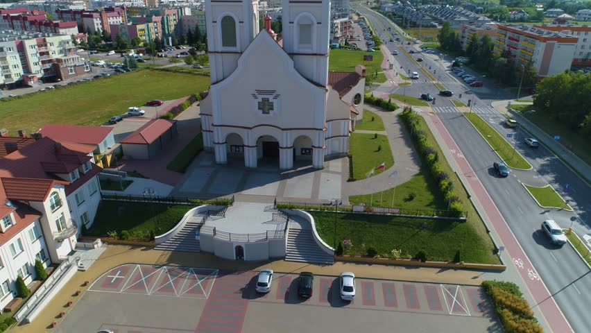 Roman Catholic Church Lomza Kosciol Aerial View Poland