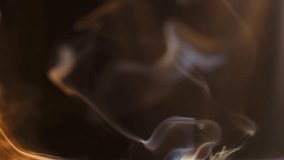 Macro close up smoke trails, dark background. Slow motion 4K - Powered by Shutterstock - Get 15% off with code: PIKWIZARD15