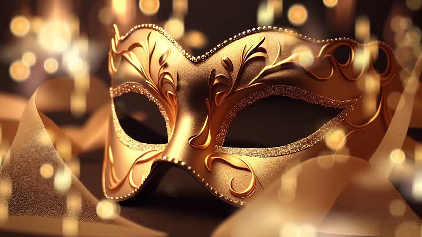 Elegant masquerade mask subtle animated image motion background seamless looping for party video background, event costume ball dance holiday New Years Mardi Gras Carnival sparkling lights | Shutterstock HD Video #1103836307