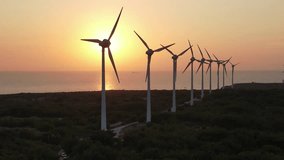 Bozcaada Windmills Drone Video, Bozcaada Island Canakkale, Turkey