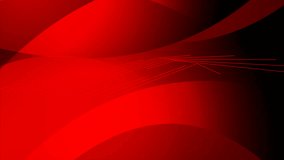 Minimal red geometry motion design with waves and lines. Seamless looping. Video animation Ultra HD 4K 3840x2160