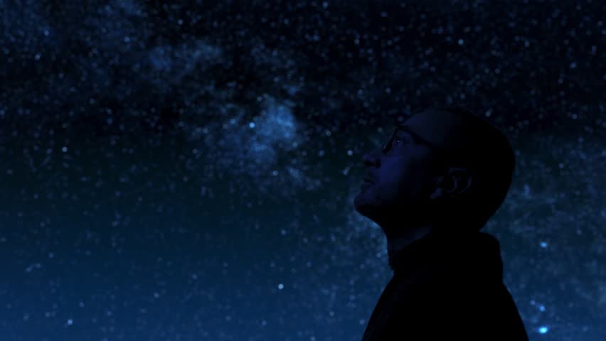 Silhouette of a man with Milky Way starry skies.	
 Royalty-Free Stock Footage #1103849551