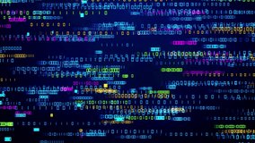 Abstract Technology Blue Colorful Shiny Moving Horizontal Straight Binary Digital Number Particles Matrix Code Background Seamless Loop - Powered by Shutterstock - Get 15% off with code: PIKWIZARD15