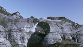 Ice Cave In Kotlujokull Glacier In South Iceland. - aerial approach - Powered by Shutterstock - Get 15% off with code: PIKWIZARD15