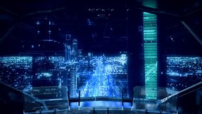 Futuristic city saudi arabia , Artificial intelligence, Internet of things,Aerial view of saudi arabia, vision 2030, saudi arabia, riyadh, holographic city - Powered by Shutterstock - Get 15% off with code: PIKWIZARD15