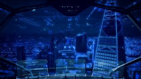 Futuristic city saudi arabia , Artificial intelligence, Internet of things,Aerial view of saudi arabia, vision 2030, saudi arabia, riyadh, holographic city