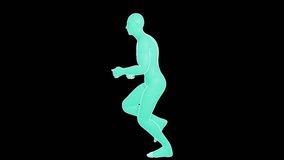 animated silhouette of a running man profile muscular medical render contour line - Powered by Shutterstock - Get 15% off with code: PIKWIZARD15