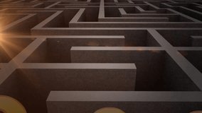 Animation of orange question marks floating over grey maze. Decisions, confusion, education and learning, digitally generated video. - Powered by Shutterstock - Get 15% off with code: PIKWIZARD15