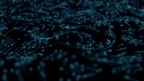 Digital connectivity with this abstract depiction of network data lines and communication particles. Conceptual Representation of Data Networking and Web Communication. 3D render. 3D Illustration - Powered by Shutterstock - Get 15% off with code: PIKWIZARD15