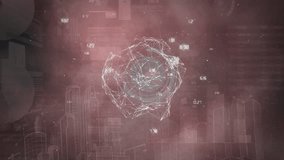 Animation of ticking clock over globe of network of connections spinning against data processing. Global networking and business data technology concept - Powered by Shutterstock - Get 15% off with code: PIKWIZARD15