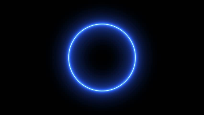 Animated Neon glowing blue circle on black background | Shutterstock HD Video #1103886169