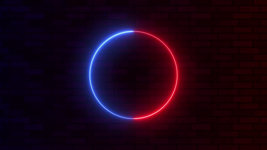 Neon sign circle with dark background. Abstract Neon Glowing Circle looping background | Shutterstock HD Video #1103886175