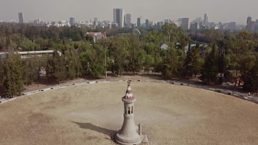 Water tower in the Water Garden Museum in the Chapultepec Forest in Mexico City