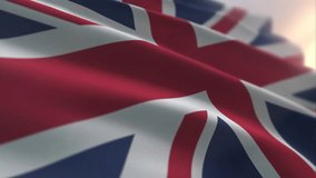 Waving Fabric Of British Flag Union Jack National Symbol With Red White And Blue Color. Flying Union Jack British Flag. National Symbol. Cross Pattern On Union Jack British Flag. UK Official Banner - Powered by Shutterstock - Get 15% off with code: PIKWIZARD15