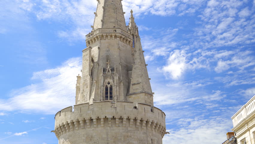 Lantern Tower on a sunny day in La Rochelle, France