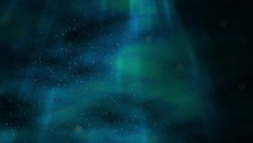 The blue glow of space. Background screen saver with a fantastic aurora and abstract stars. Royalty-Free Stock Footage #1103928883