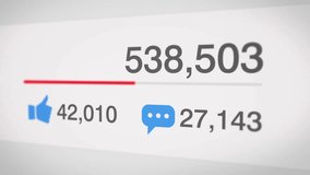 Popular Social Media Statistics Counter Likes and messages - Powered by Shutterstock - Get 15% off with code: PIKWIZARD15