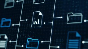 futuristic holographic interface of a file manager, folder structure with documents and data scanning, digital document storage software, cloud database, search and manage documents,paperless office,  - Powered by Shutterstock - Get 15% off with code: PIKWIZARD15