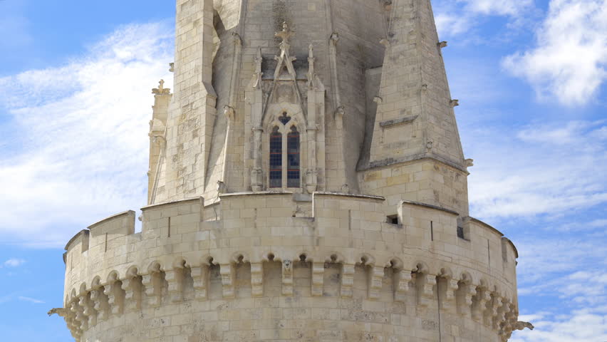 Lantern Tower on a sunny day in La Rochelle, France