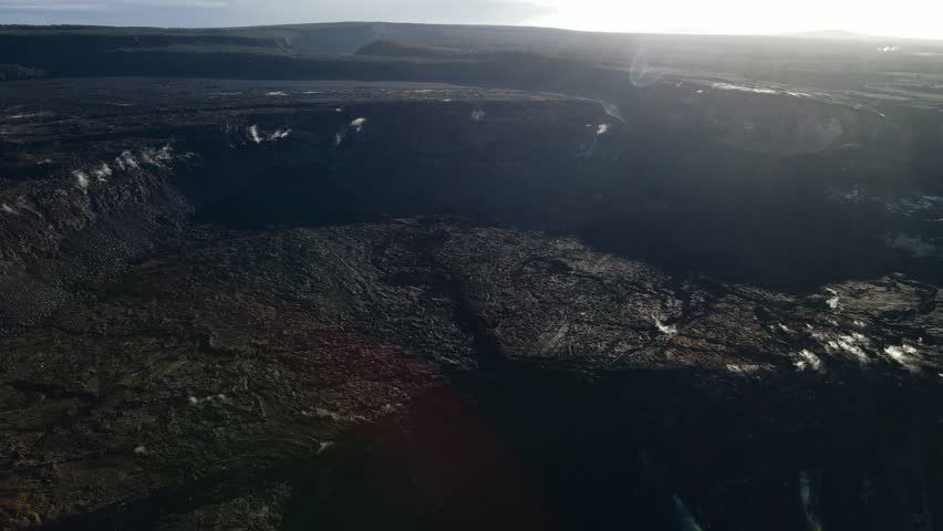 Aerial of Volcano kilauea in Big Island of Hawai. High quality 4k footage