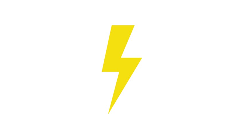 An animation of lightning symbol.