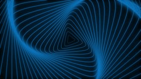 Blue spectrum Neon background. fluorescent lights illuminated trendy backdrop vj loop appears and disappears. Bright live animation tech futuristic motion wallpaper 4k tunnel moving  