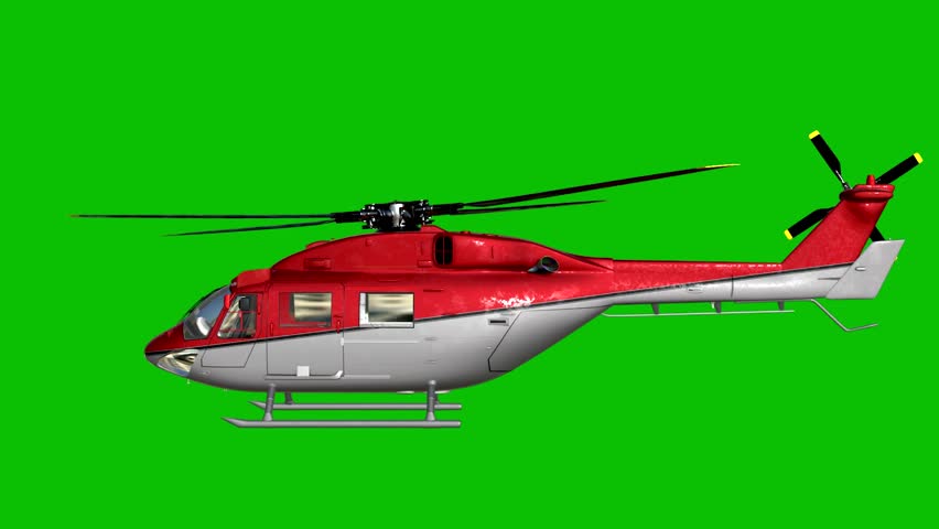 Mesmerizing Helicopter Flight: Incredible 3D Render Loop Video on Green Screen - 3D Render Video Of Helicopter Loop Video  Royalty-Free Stock Footage #1103976439