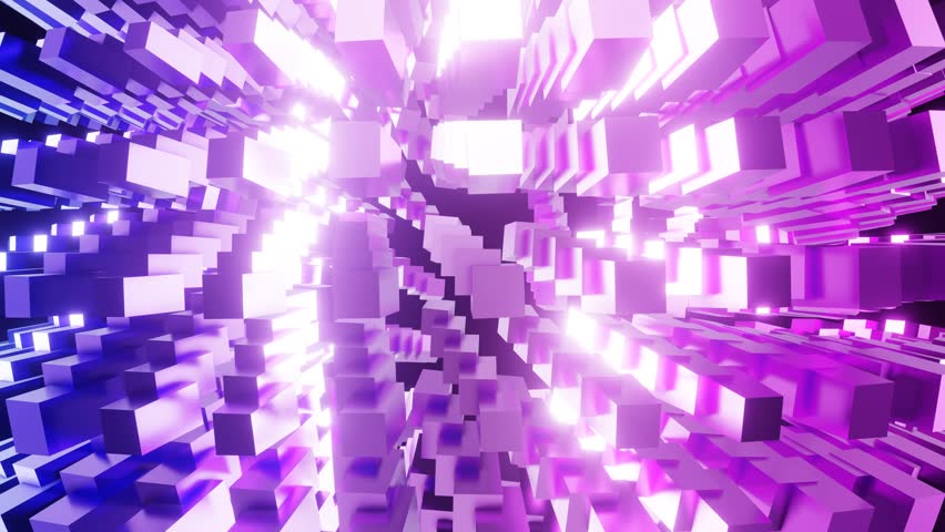 3D animation. Sci-Fi Environment. Abstract Animation Loop, Futuristic background. Stylish Animation Insane Trippy Psychedelic VJ Loop