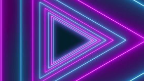 Vertical video animation of many triangles in neon blue and neon magenta on dark background. - abstract background - seamless loop - Powered by Shutterstock - Get 15% off with code: PIKWIZARD15