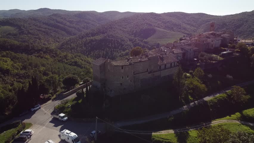 Medieval small village in Umbria, Italy. Collemancio